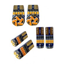 TURUNCU T10 LED AMPÜL 15 LEDLİ PARK-PLAKA-İÇ AYDINLATMA-GERİ VİTES