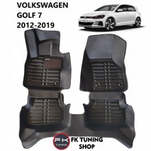 Volkswagen Golf 7 - 7.5 5D Havuzlu Paspas Seti Deluxrider Siyah Renk 2012-2019