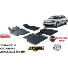 Volkswagen Passat B7 3D Havuzlu Oto Paspas Seti Perflex Marka 2011-2015 kampanya