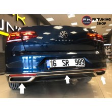 Volkswagen Passat B8.5 Difüzör TEK Çıkış Krom Egzoz Görünümü 2019 ve üzeri 