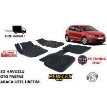 Volkswagen Polo 6C 3D Havuzlu Oto Paspas Seti Perflex 2009-2017