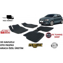 Volkswagen Polo 6R 3D Havuzlu Oto Paspas Seti Perflex 2009-2017