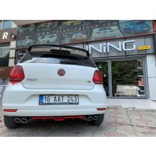 VOLKSWAGEN POLO EGZOZ GÖRÜNÜMLÜ KIRMIZI DETAY DİFÜZÖR