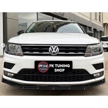 Volkswagen Tiguan Ön Tampon Eki Kanatlı Lip 3 Parça (pianoblack-plastik