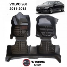 Volvo S60 5D Havuzlu Paspas Seti Deluxrider Siyah Renk 2011-2018