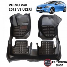 Volvo V40 5D Havuzlu Paspas Seti Deluxrider Siyah Renk 2013 ve üzeri