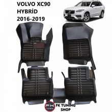 Volvo XC90 NON Hybrid 5D Havuzlu Paspas Seti Deluxrider Siyah Renk 2016-2025