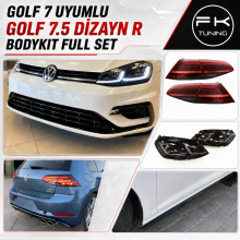 VW Golf 7 Uyumlu 7.5 R Dizayn Bodykit Seti Full Set Tamponlar + Far + Stop VW Golf 7 Uyumlu 7.5 R Dizayn Bodykit Seti Full Set Tamponlar + Far + Stop