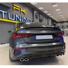 AUDİ A3 ARKA DİFÜZÖR 2021 ve üz. S Line Uyumlu Sedan (pianoblack