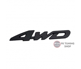 4WD LOGO METAL BAGAJ-ÇAMURLUK (YAPIŞTIRMALI) Siyah renk 11 cm