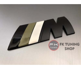 BMW M LOGO METAL (YAPIŞTIRMALI) Mat Siyah renk 8.5 x 3 cm
