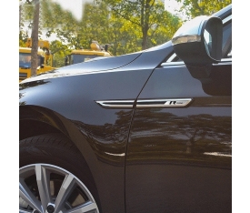 VW PASSAT B8 R LİNE ÇAMURLUK LOGOSU YAPIŞTIRMALI plastik Krom-Siyah (Sağ-sol)