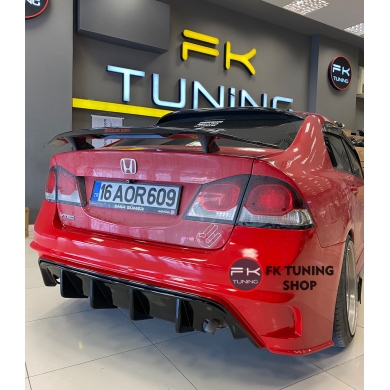 HONDA CİVİC FD6 RS ARKA TAMPON SETİ 2006-2012 (polyester-boyasız