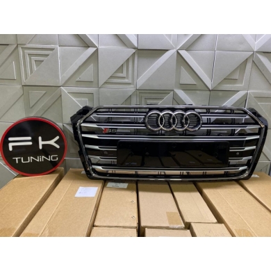 Audi A5 B9 S5 Ön Panjur Seti 2016-2019 Pianoblack-Krom