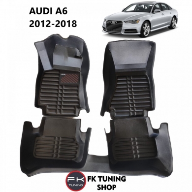 Audi A6 5D Havuzlu Paspas Seti Neo Siyah Renk 2012-2018