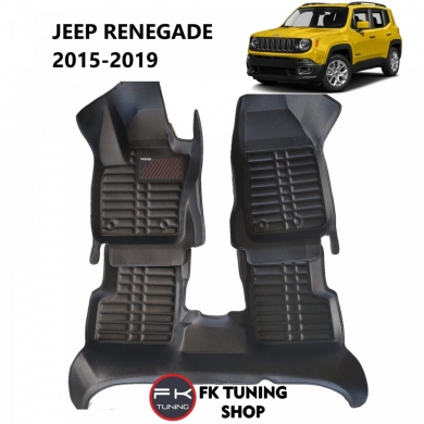 Jeep Renegade 5D Havuzlu Paspas Seti Neo Siyah Renk 2015-2019