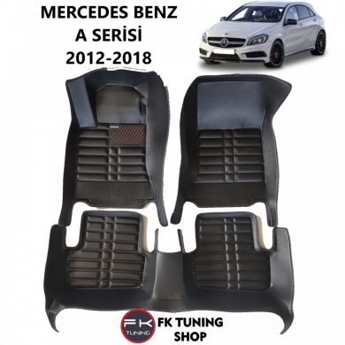 Mercedes Benz A Serisi 5D Havuzlu Paspas Seti Neo Siyah Renk 2012-2018