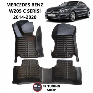 Mercedes Benz W205 5D Havuzlu Paspas Seti Neo Siyah Renk 2014-2020