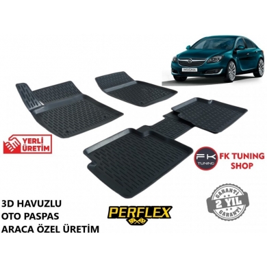 Opel İnsignia 3D Havuzlu Oto Paspas Seti Perflex Marka 2008-2017