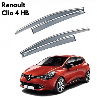 Renault Clio 4 Kromlu Cam Rüzgarlığı (4 adet)