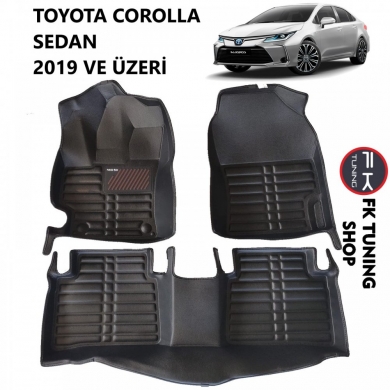 Toyota Corolla 5D Havuzlu Paspas Seti Neo Siyah Renk 2019 ve üzeri