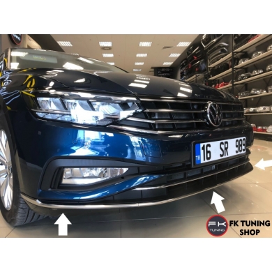 Volkswagen Passat B8.5 Ön Tampon Altı Krom Çıtası 2019 ve üzeri