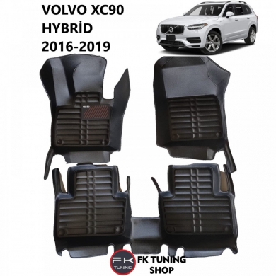 Volvo XC90 Hybrid 5D Havuzlu Paspas Seti Neo Siyah Renk 2016-2019